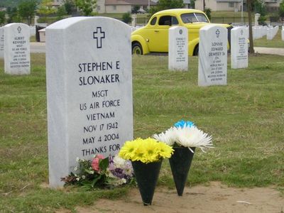 Dad's tombstone at Fort Sam Hosuton
