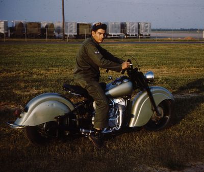 Dad on his Indian that he sold to marry Mom
Keywords: dad indian sadie steve slonaker motorcycle bike shreveport barksdale