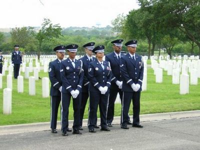 The honor guard at Dad's funeral
